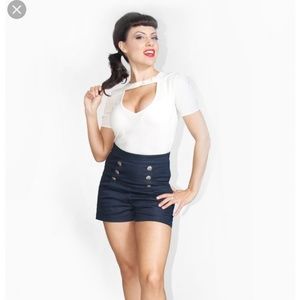 Steady Clothing high waisted sailor shorts NWOT
